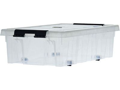 Ящик сплошной 580×390×180 мм, объем 35 л., арт.: Rox Box 35, прозрачный, код: 18708