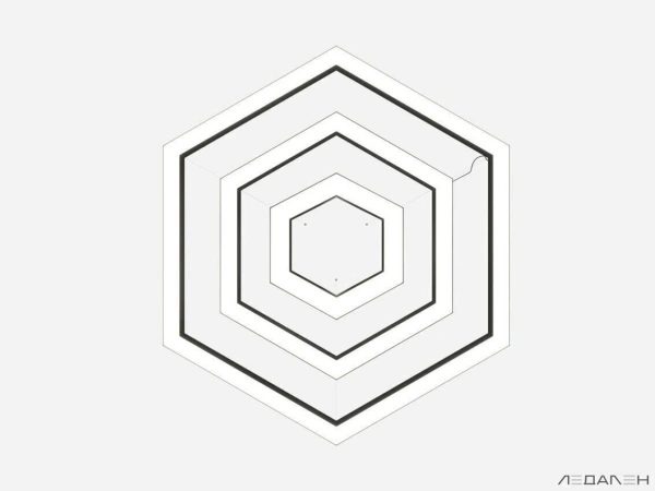 Заказать шестиугольный светильник hexagon trio 6000k 321w артикул  с доставкой