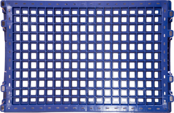 Ящик перфорированный 600×400×152, арт.: 403-2, объём 27, синий, код: 17741